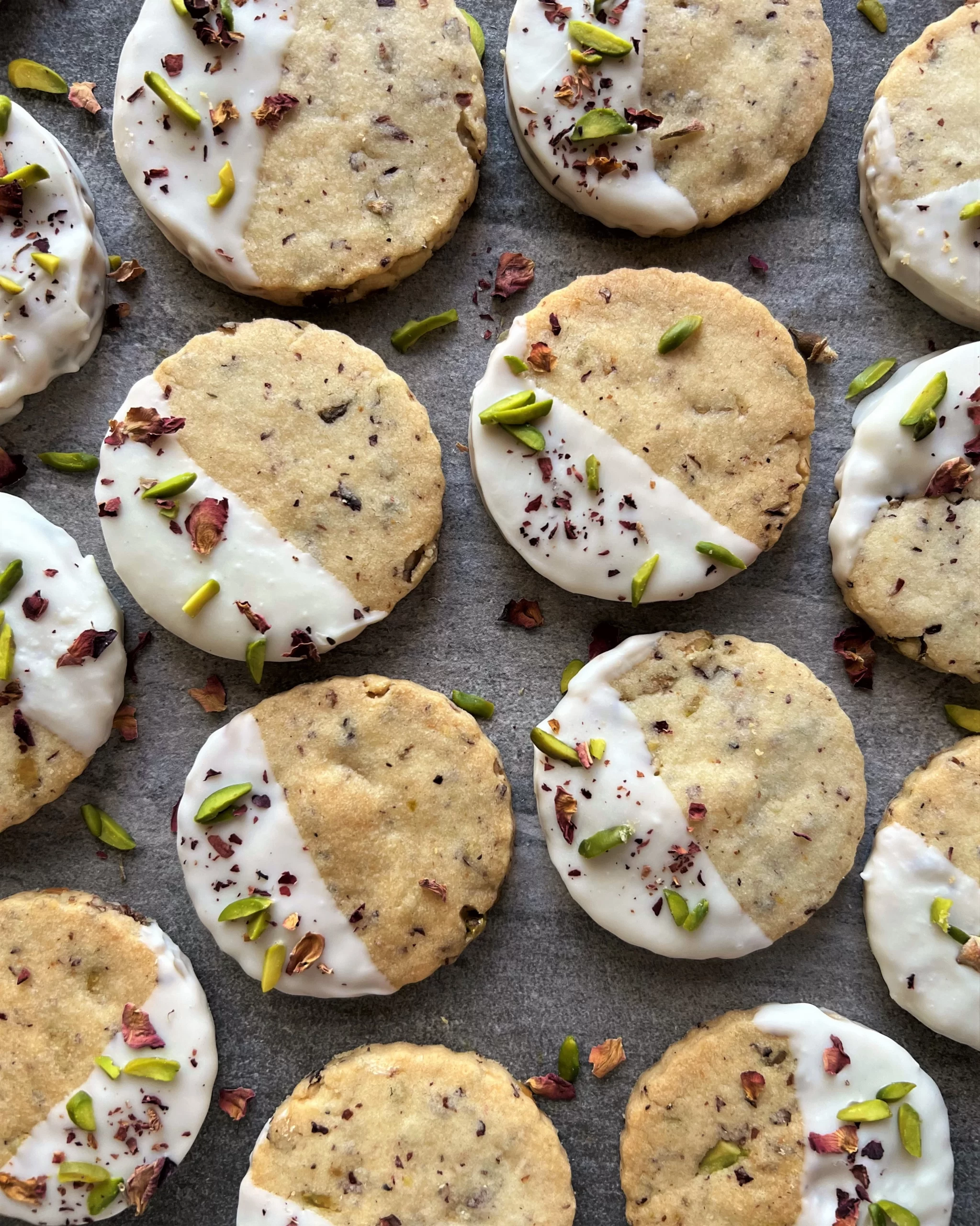 Rose Shortbread Cookies